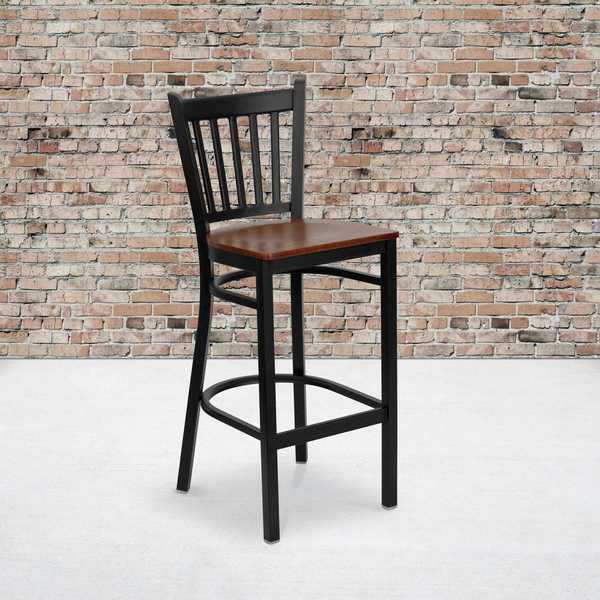 Black Vert Stool-Cherry Seat