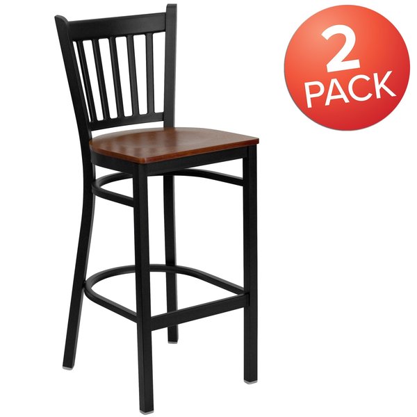 Black Vert Stool-Cherry Seat