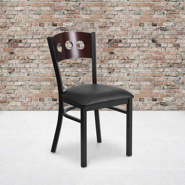 Bk/Wal 3 Circ Chair-Black Seat