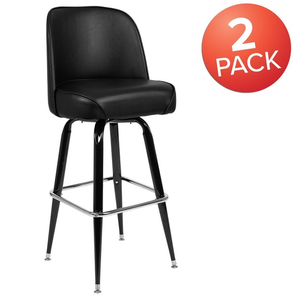 Metal Barstool with Swivel Bucket Seat