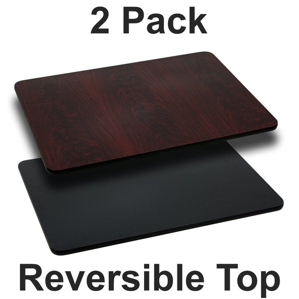 Reversible Top, Black/Mahogany, 30x42