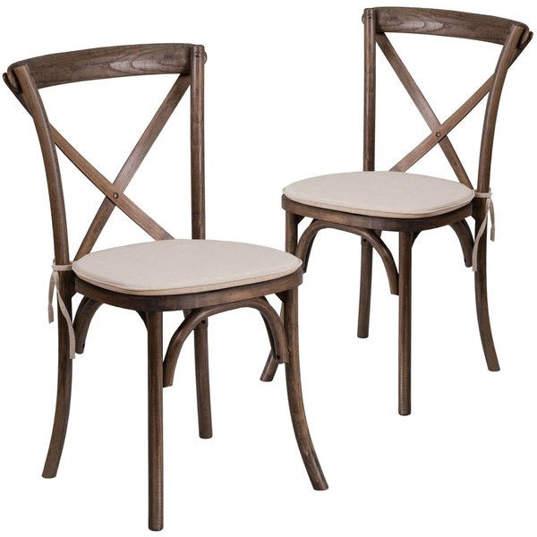 HERCULES Series Early American Cross Back Chair with Cushion