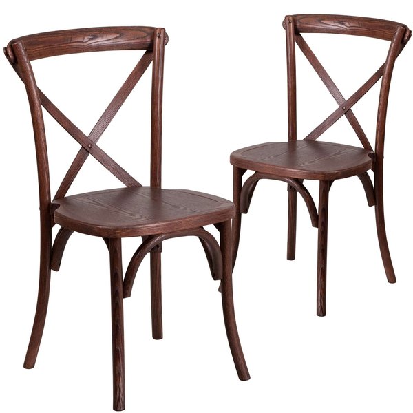 HERCULES Series Mahogany Cross Back Chair