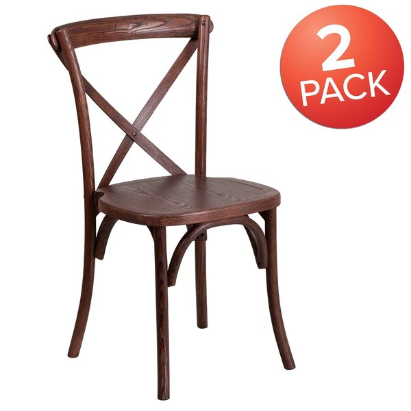 HERCULES Series Mahogany Cross Back Chair
