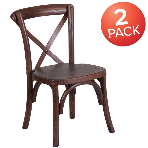 HERCULES Series Kids Mahogany Cross Back Chair