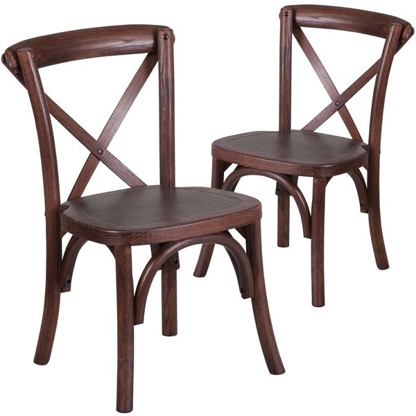 HERCULES Series Kids Mahogany Cross Back Chair