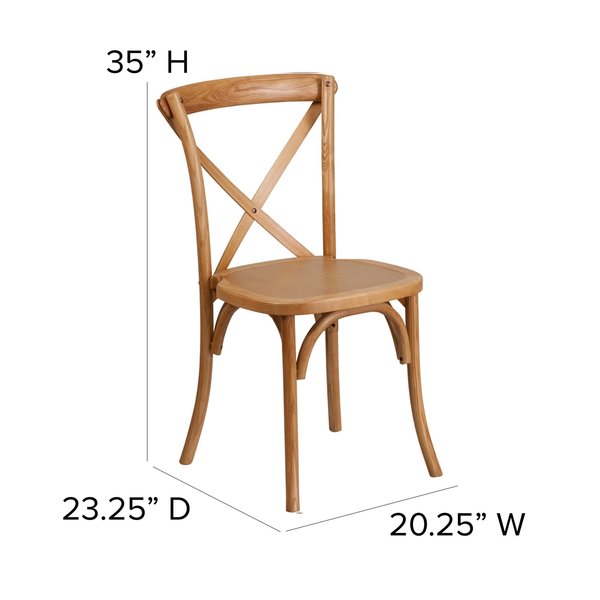 HERCULES Series Oak Cross Back Chair