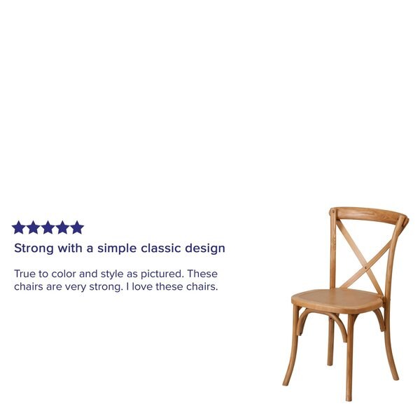 HERCULES Series Oak Cross Back Chair