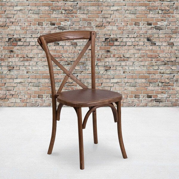 HERCULES Series Pecan Cross Back Chair