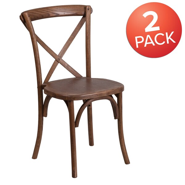 HERCULES Series Pecan Cross Back Chair