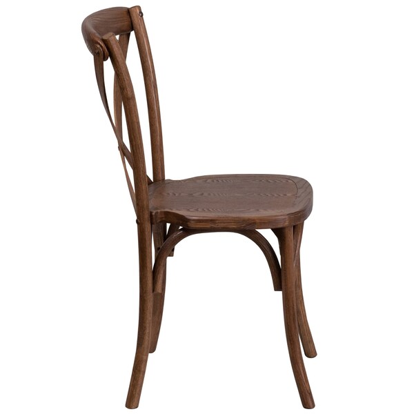 HERCULES Series Pecan Cross Back Chair