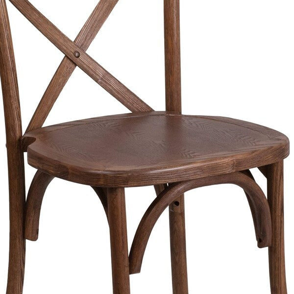HERCULES Series Pecan Cross Back Chair
