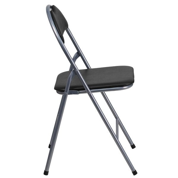 Black Vinyl Folding Chair