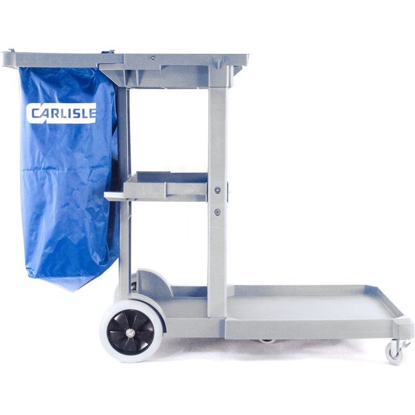 Long Platform Janitorial Cart, Gray