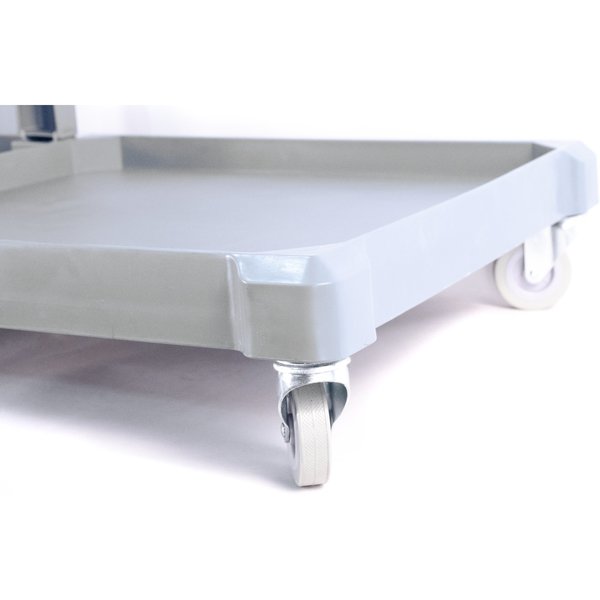 Long Platform Janitorial Cart, Gray