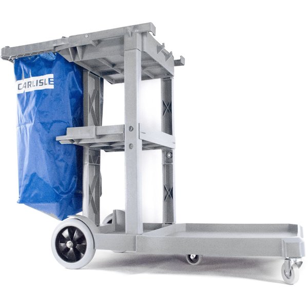 Long Platform Janitorial Cart, Gray