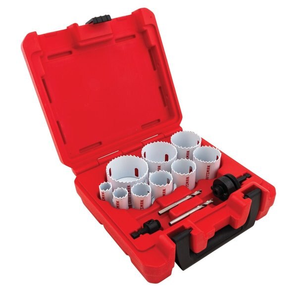 Bi-Metal Hole Saw Set w/Case, 13 pieces