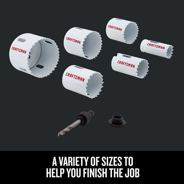 Bi-Metal Hole Saw Set, 7 pieces