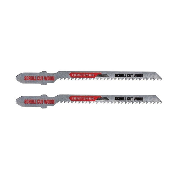 T-Shank Scroll Jig Saw Blade, 3-1/4, PK2