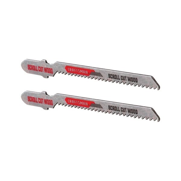 T-Shank Scroll Jig Saw Blade, 3-1/4, PK2