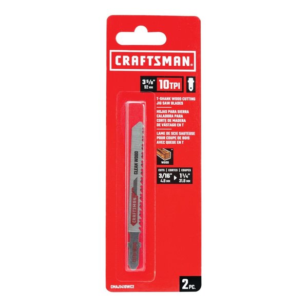 T-Shank Wood Cutting Jig Saw Blades, PK2
