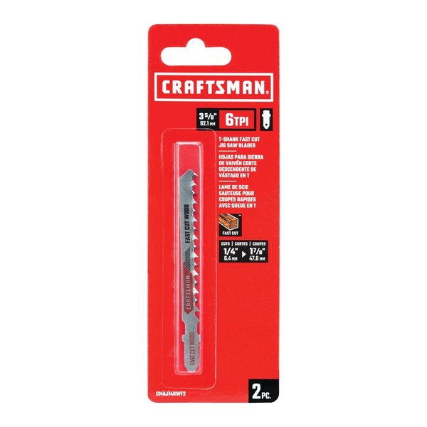 T-Shank Fast Cut Jig Saw Blades, 3-, PK2