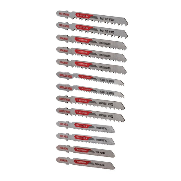 T-Shank Jig Saw Blade Kit, 13 pieces