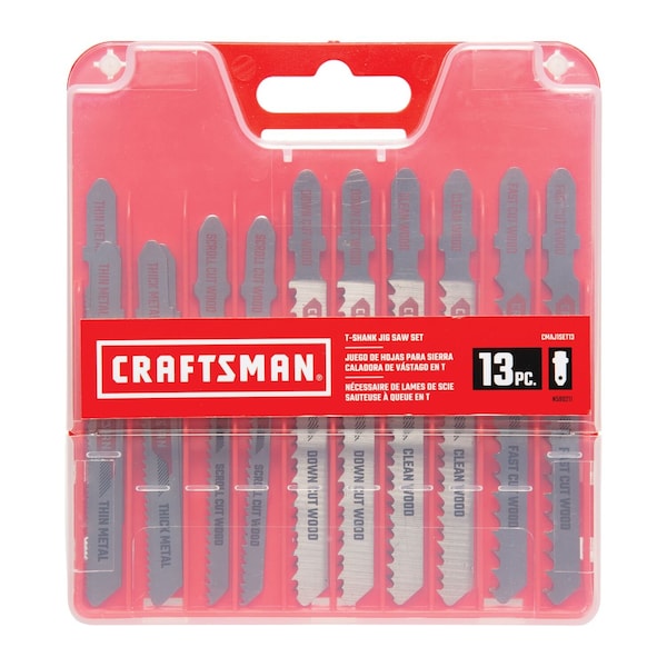 T-Shank Jig Saw Blade Kit, 13 pieces