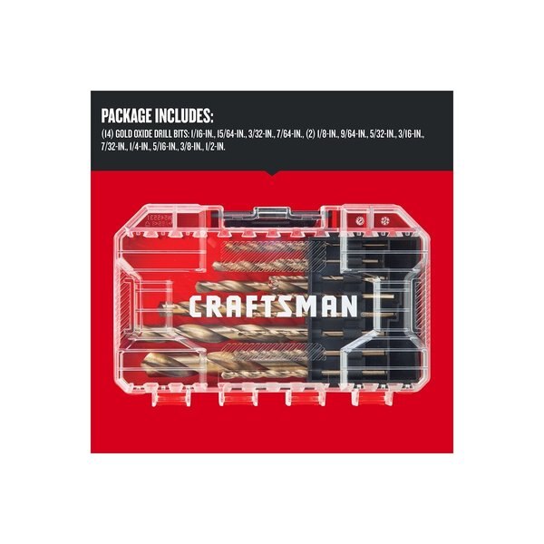 Jobber Drill Bit Set, Split Point, 14 Bits