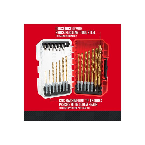Titanium Nitride Coating Drill/Drive Set, 21 pieces