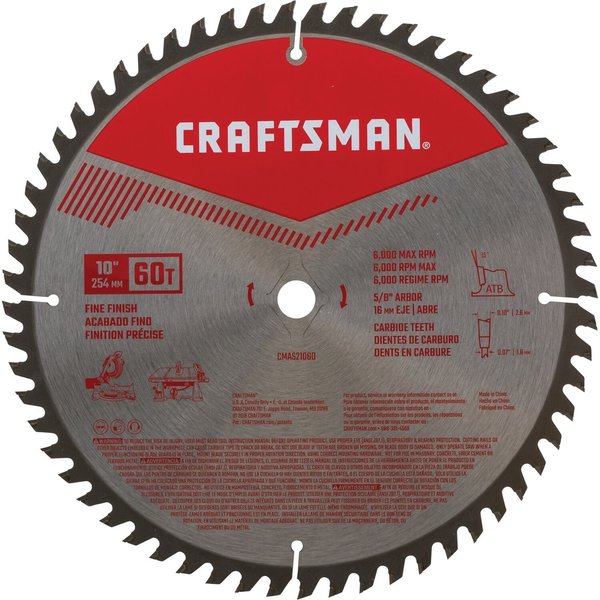Saw Blade, 10-in 60T