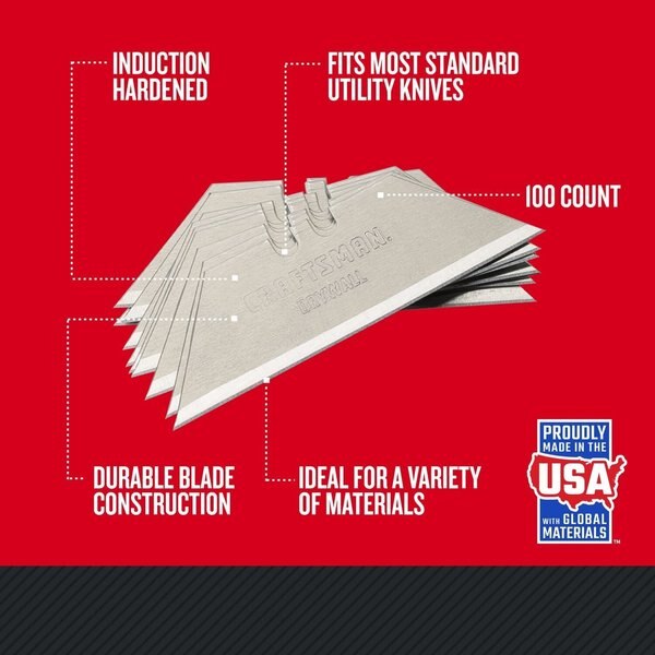 Utility Replacement Blades, PK100