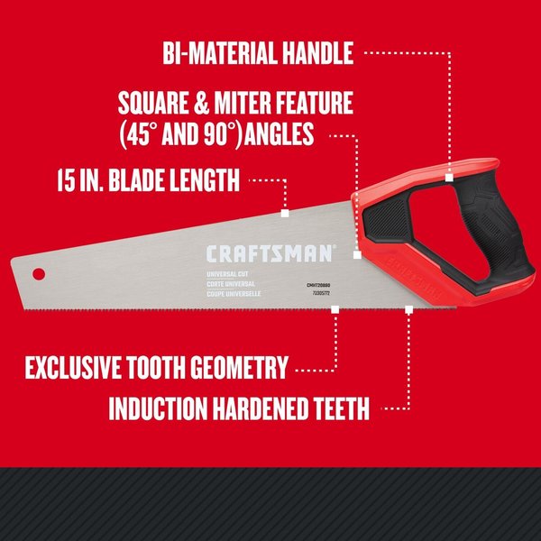Hand Saw, Steel Blade, 15