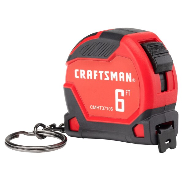 Key Chain Tape Measure, 6-Ft