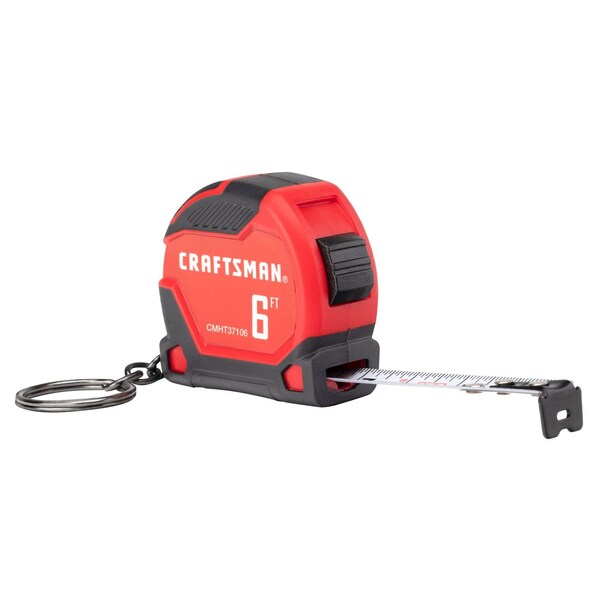 Key Chain Tape Measure, 6-Ft