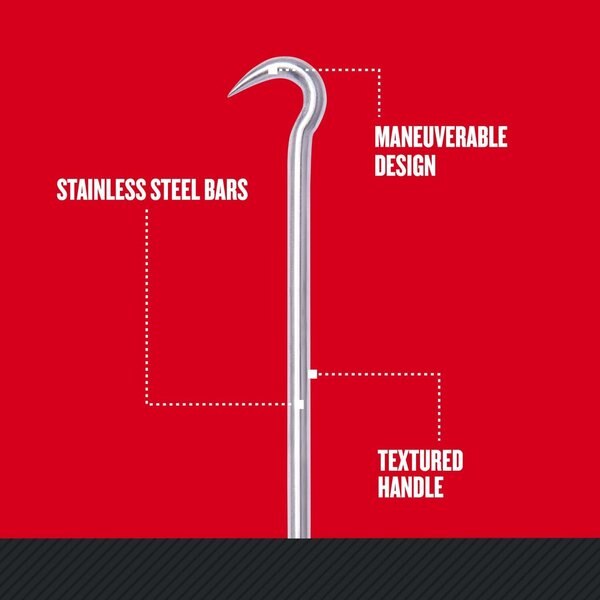 Precision Hook, Steel, 10 3/4 in L, 4 pcs.