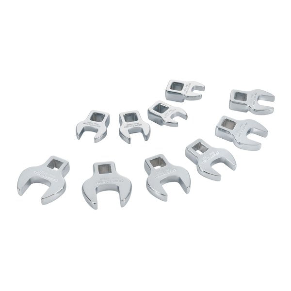 Metric Crowfoot Open-End Wrench Set, 10-
