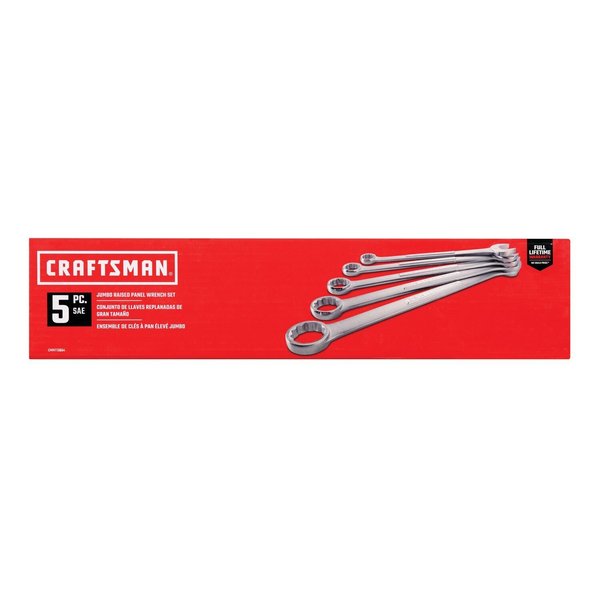 Wrenches, 5-pc Jumbo SAE Combination Wre