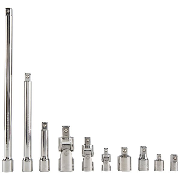 1/4 | 1/2 | 3/8 Drive Sockets, 10-pc 3 Drive Accessory Set, 10 pcs