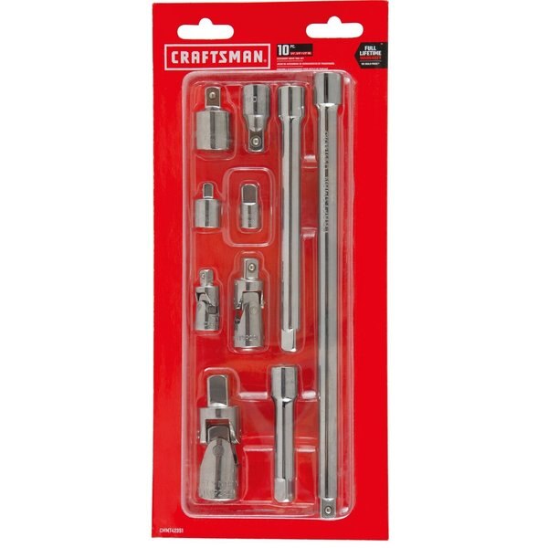 1/4 | 1/2 | 3/8 Drive Sockets, 10-pc 3 Drive Accessory Set, 10 pcs