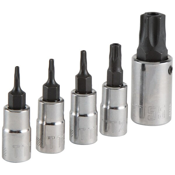 Torx, 5-pc Tamperproof Torx Bit Socket S