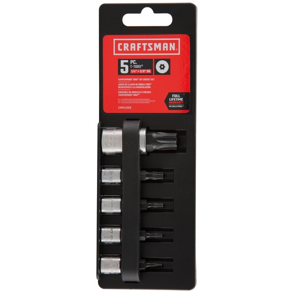 Torx, 5-pc Tamperproof Torx Bit Socket S