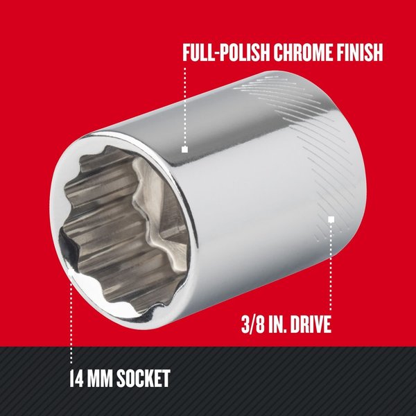 Sockets, 14 mm S x 3/8