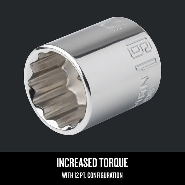 Sockets, 19 mm S x 3/8