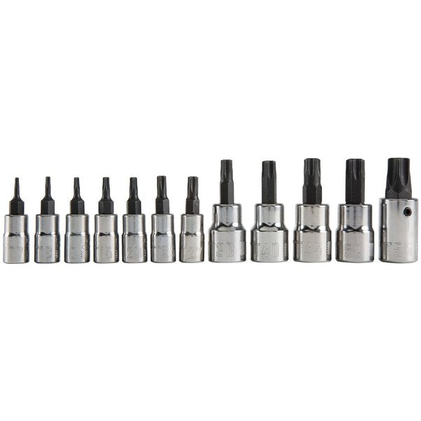 Sockets, 12-pc Tamper-Resistant Torx Bit