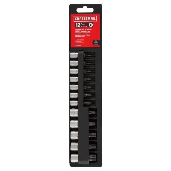 Sockets, 12-pc Tamper-Resistant Torx Bit