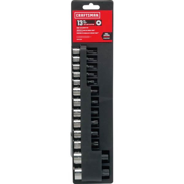 Mixed Drive Sockets, 13-pc Torx Bit Socket Set, 13 pcs