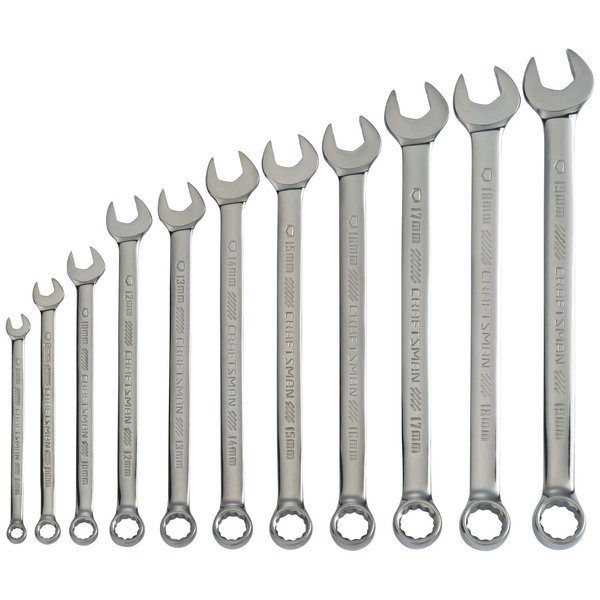 Wrenches, 11-pc Metric Gunmetal Chrome L