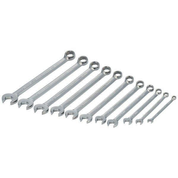 Wrenches, 11-pc Metric Gunmetal Chrome L