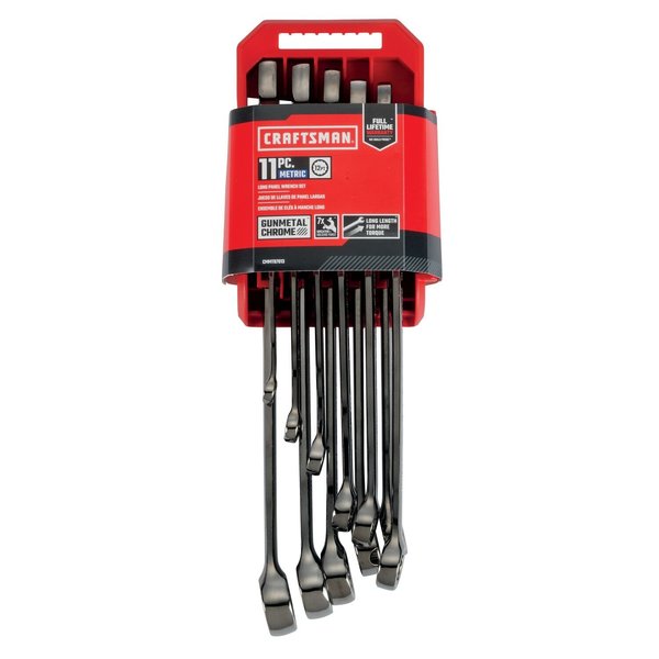 Wrenches, 11-pc Metric Gunmetal Chrome L